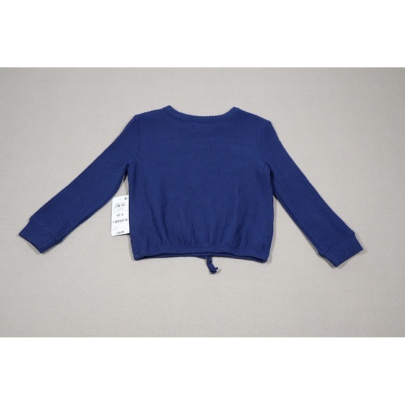 Epic Threads Little Girls Long-Sleeved Waffled Shirt - Navy - Size 4T - Picture 3 of 7